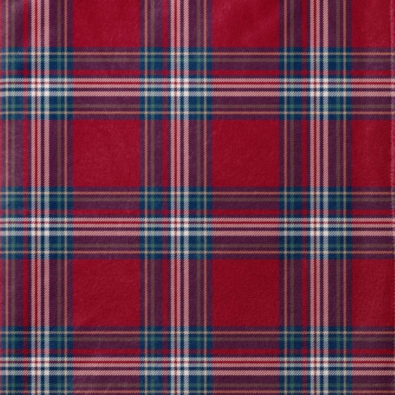 Kuschelstrick NORWY2 Rot / Marineblau